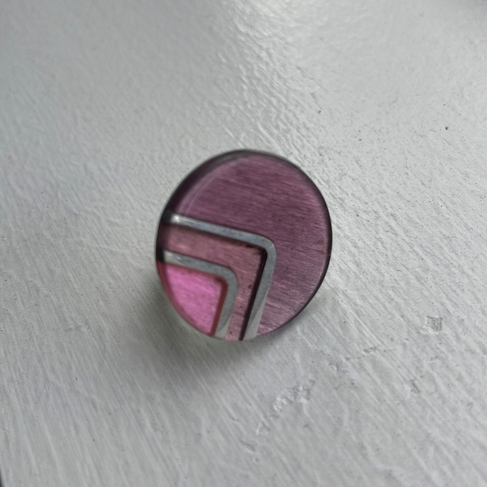 Violet Resin Adjustable Cocktail Ring
